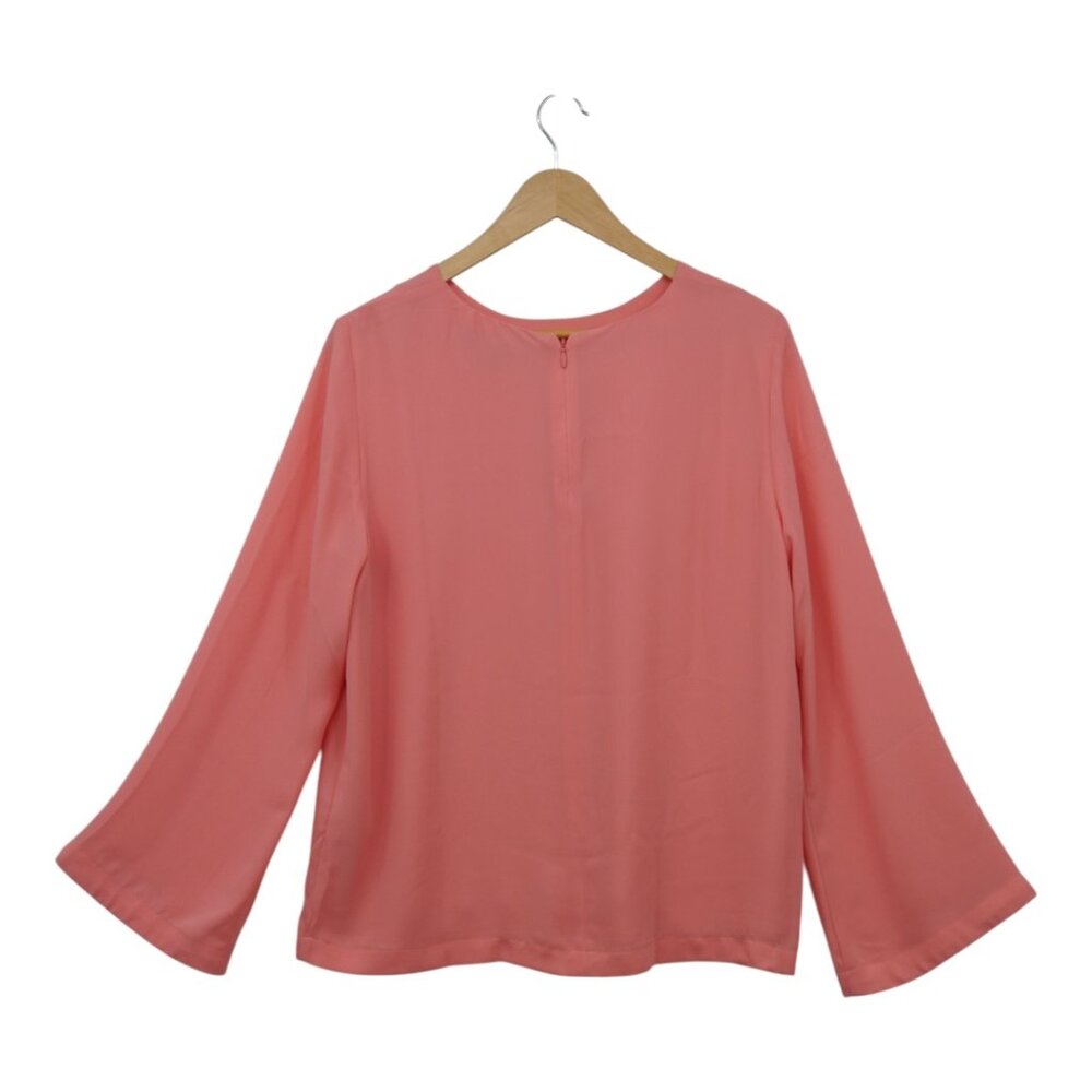 Banana Republic 🍑 Silky Peach Blouse M ✨Flawless‎ Condition✨ - Picture 3 of 8